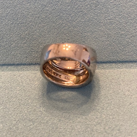 Silver ring in red and white - Picture 4 of 9